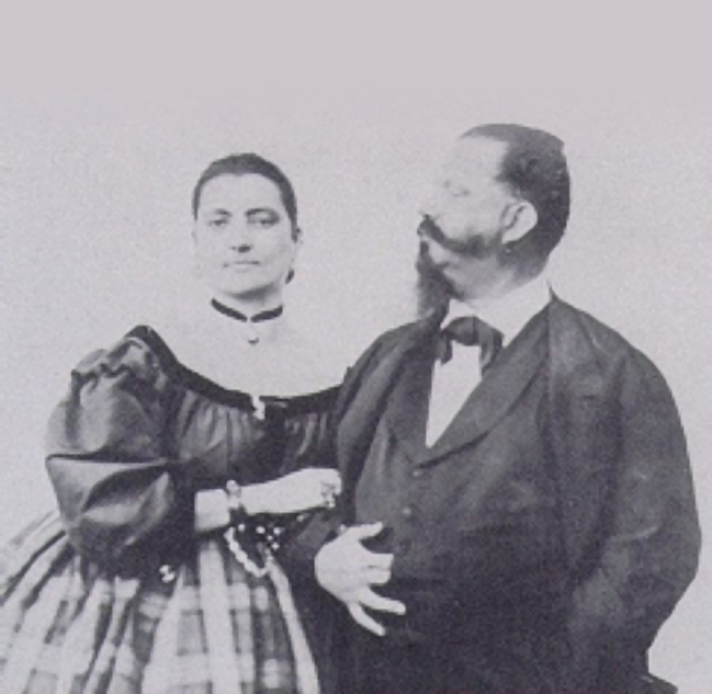 Rosa Vercellana con Vittorio Emanuele.