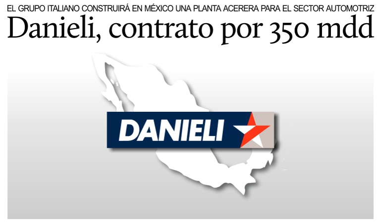 El grupo italiano Danieli construir planta para fabricar acero en Mxico.