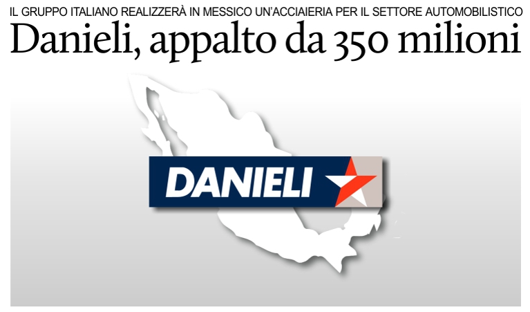 Gruppo Danieli, dal Messico commessa da 350 milioni di dollari.