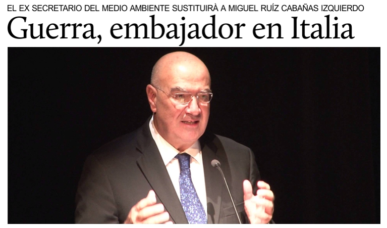 Juan Jos Guerra Abud ser el nuevo embajador de Mxico en Italia.