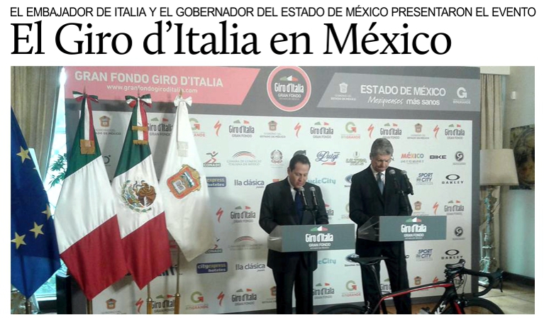 Busacca y vila presentaron a la prensa la competencia de ciclismo Gran Fondo Giro d'Italia Mxico