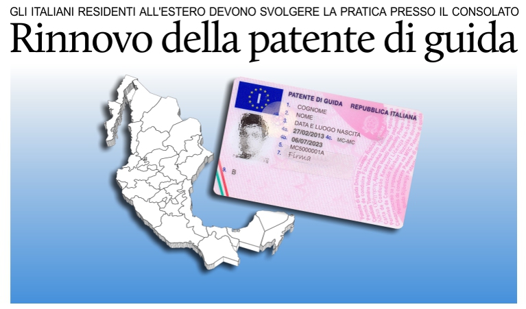 Rinnovo in Ambasciata della patente di guida italiana.