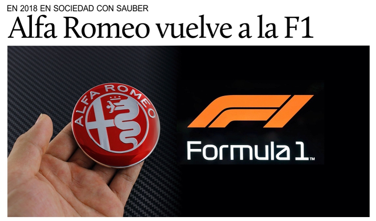 F1, Alfa Romeo correr nuevamente en 2018.