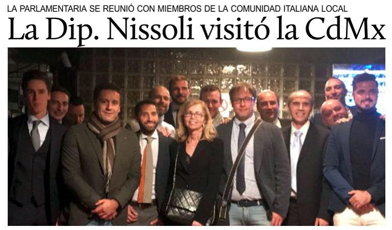 Visita a la Ciudad de Mxico de la Diputada de Forza Italia Fucsia Nissoli.