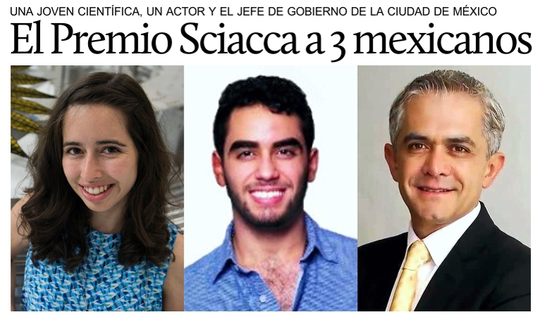 Tres mexicanos reciben el Premio Sciacca en Roma.