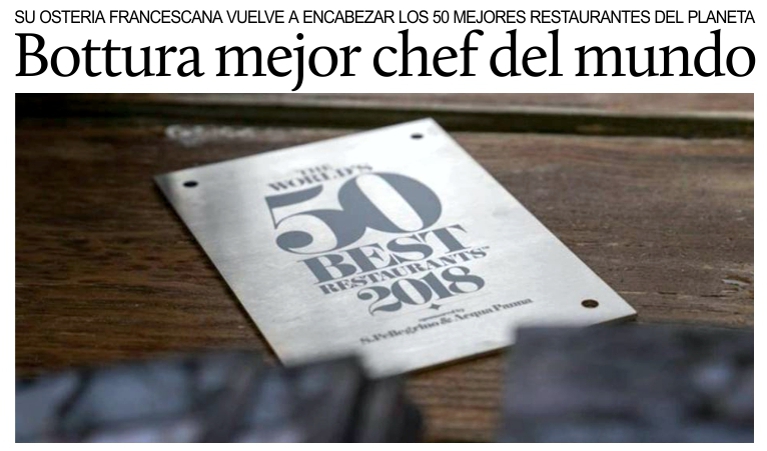 4 restaurantes italianos y 2 mexicanos entre los 50 mejores del mundo.