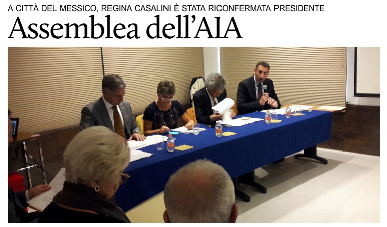 Si  svolta a Citt del Messico l'assemblea dell'Associazione Italiana di Assistenza.