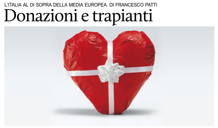 In Italia pi donazioni e pi trapianti.