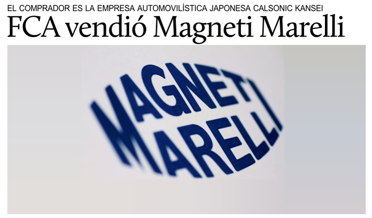 FCA vendi Magneti Marelli.