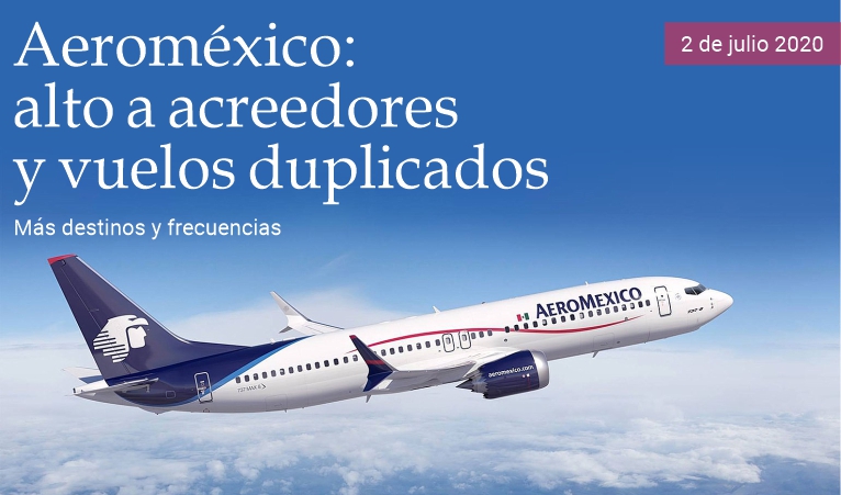 Aeromxico: alto a acreedores y vuelos duplicados