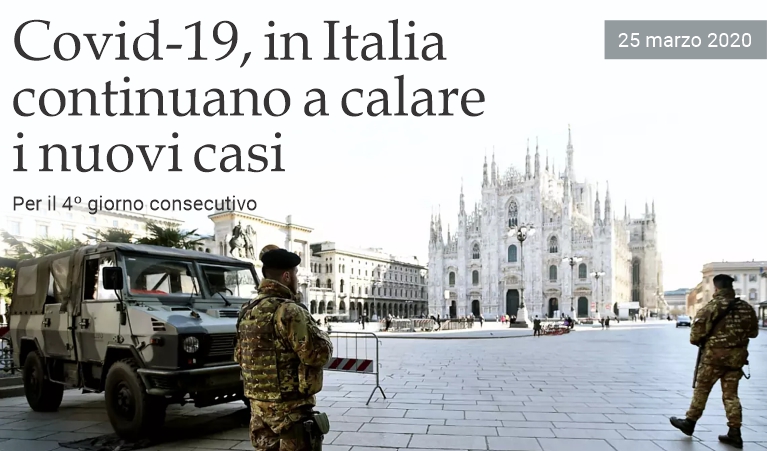 In Italia continuano a calare i nuovi casi
