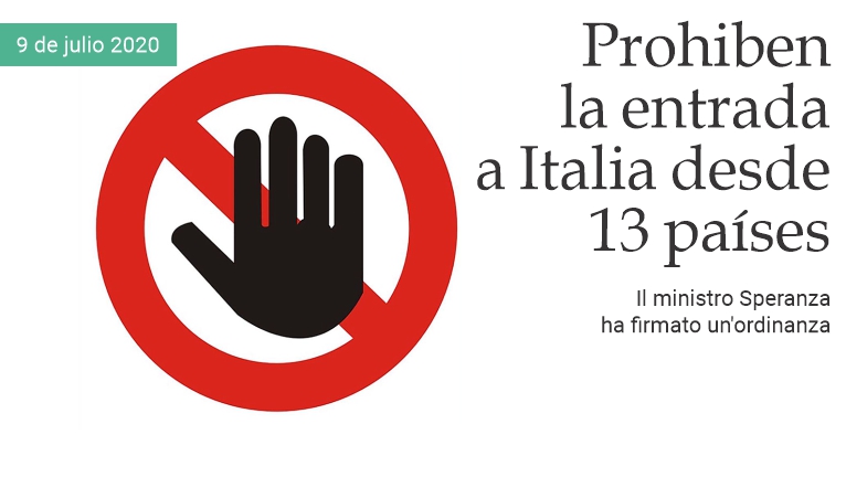 Prohiben la entrada a Italia desde 13 pases