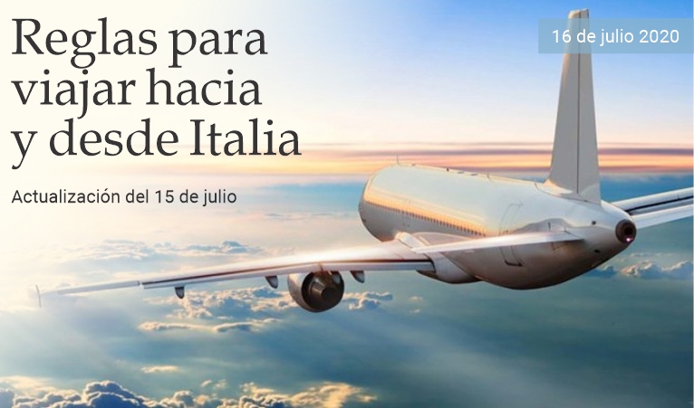 Reglas para viajar hacia y desde Italia