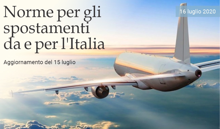 Norme per gli spostamenti da e per l'Italia