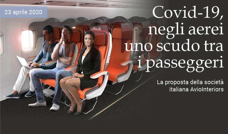 Covid-19, negli aerei uno scudo tra i passeggeri