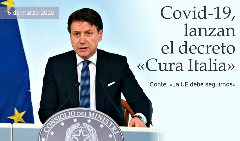 Covid-19, lanzan el decreto “cura-Italia”