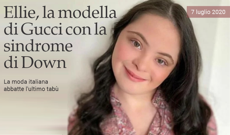 Ellie, la modella di Gucci con la sindrome di Down