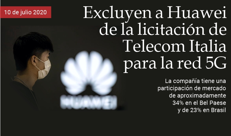 Excluyen a Huawei de la licitaci�n de Tim para 5G