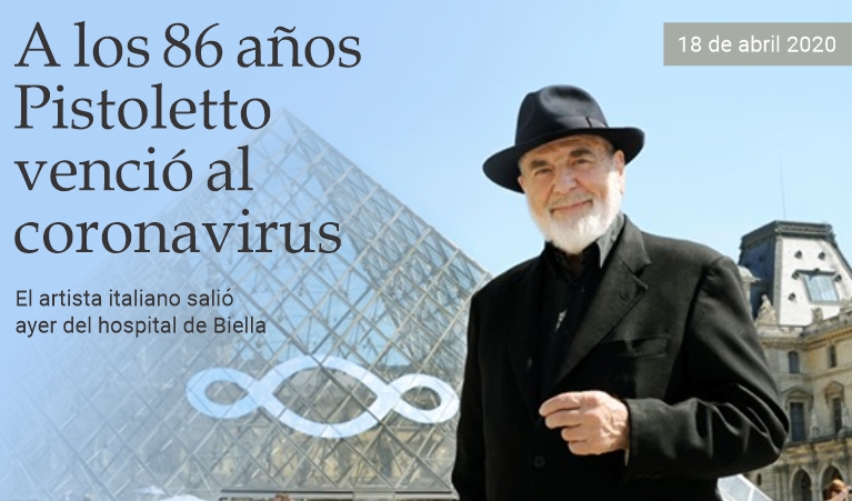 A los 86 aos, Pistoletto venci al Coronavirus