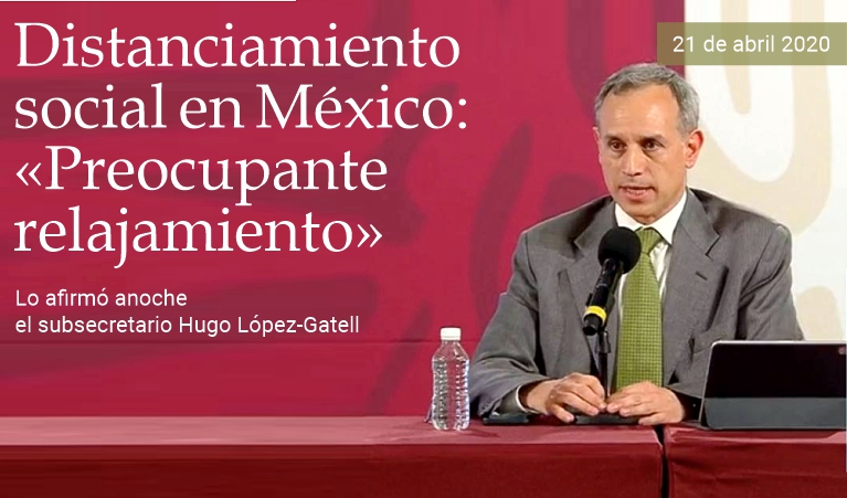 M�xico, distanciamiento social: �Preocupante relajamiento�