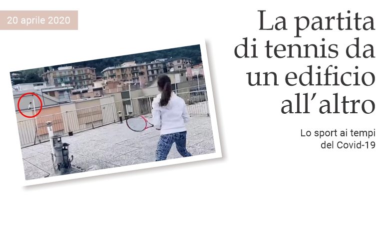 La partita di tennis da un edificio all'altro